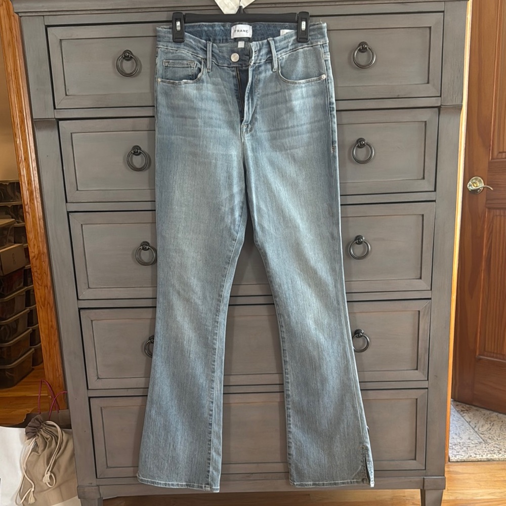 Frame Denim Light Blue Flare Jeans